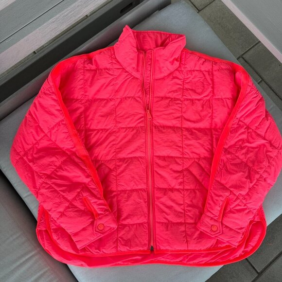NWT Free People Pippa Packable Puffer Jacket Hot Watermelon FP Movement Medium - Picture 9 of 11